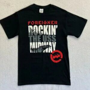 Foreigner‎ USS Midway US Navy Concert Show Short Sleeve Tee T-Shirt Size Small